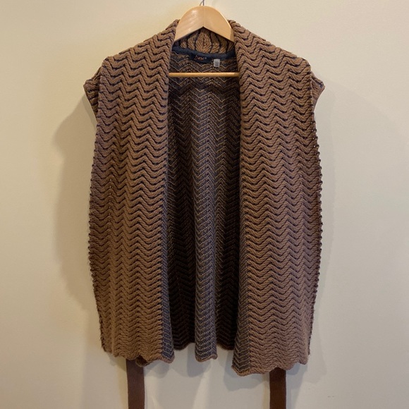 DEX Knitted Wrap Vest - Picture 2 of 10